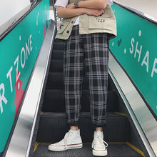 Load image into Gallery viewer, LAPPSTER-Youth Streetwear Black Plaid Pants Men Joggers