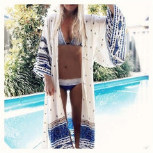 Load image into Gallery viewer, Embroidery Kaftan Tunic Cover up Swimsuit