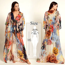 Load image into Gallery viewer, Embroidery Kaftan Tunic Cover up Swimsuit