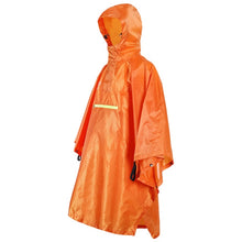 Load image into Gallery viewer, 3 in 1 Raincoat Backpack Rain Cover Rain Coat Hood Hiking Cycling Rain Cover Poncho Raincoat Waterproof Outdoor Camping Tent Mat
