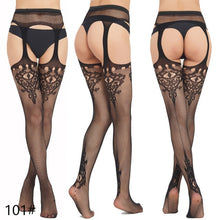 Load image into Gallery viewer, Woman Sexy Lingerie Pantyhose Erotic Stockings Mesh Open Crotch Fishnet