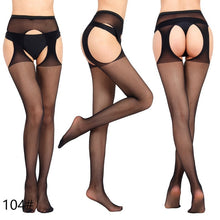 Load image into Gallery viewer, Woman Sexy Lingerie Pantyhose Erotic Stockings Mesh Open Crotch Fishnet