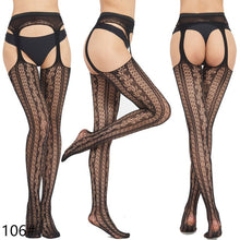 Load image into Gallery viewer, Woman Sexy Lingerie Pantyhose Erotic Stockings Mesh Open Crotch Fishnet