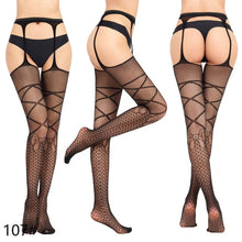 Load image into Gallery viewer, Woman Sexy Lingerie Pantyhose Erotic Stockings Mesh Open Crotch Fishnet