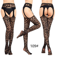 Load image into Gallery viewer, Woman Sexy Lingerie Pantyhose Erotic Stockings Mesh Open Crotch Fishnet