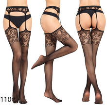 Load image into Gallery viewer, Woman Sexy Lingerie Pantyhose Erotic Stockings Mesh Open Crotch Fishnet