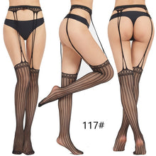 Load image into Gallery viewer, Woman Sexy Lingerie Pantyhose Erotic Stockings Mesh Open Crotch Fishnet