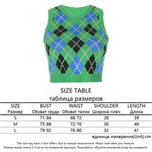 Load image into Gallery viewer, HEYounGIRL V Neck Argyle Vest Women Sweater