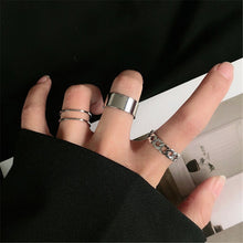 Load image into Gallery viewer, Hip-hop/Rock Metal Geometry Circular Punk Rings Set