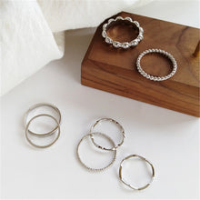 Load image into Gallery viewer, Hip-hop/Rock Metal Geometry Circular Punk Rings Set
