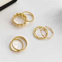Load image into Gallery viewer, Hip-hop/Rock Metal Geometry Circular Punk Rings Set