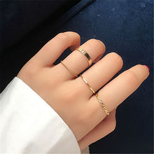 Load image into Gallery viewer, Hip-hop/Rock Metal Geometry Circular Punk Rings Set