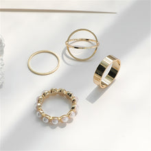 Load image into Gallery viewer, Hip-hop/Rock Metal Geometry Circular Punk Rings Set