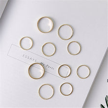 Load image into Gallery viewer, Hip-hop/Rock Metal Geometry Circular Punk Rings Set