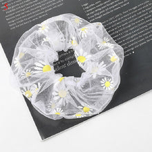 Load image into Gallery viewer, Sweet Embroidery Flowers Mesh Scrunchies Women