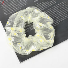 Load image into Gallery viewer, Sweet Embroidery Flowers Mesh Scrunchies Women