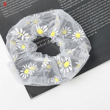 Load image into Gallery viewer, Sweet Embroidery Flowers Mesh Scrunchies Women