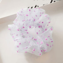 Load image into Gallery viewer, Sweet Embroidery Flowers Mesh Scrunchies Women