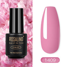 Load image into Gallery viewer, ROSALIND Nail Polish Red Nude Series Polish All For Manicure Nails Art Semi Permanent Gel UV LED Soff Off Hybrid Varnishes
