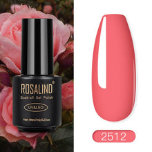 Load image into Gallery viewer, ROSALIND Nail Polish Red Nude Series Polish All For Manicure Nails Art Semi Permanent Gel UV LED Soff Off Hybrid Varnishes