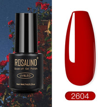 Load image into Gallery viewer, ROSALIND Nail Polish Red Nude Series Polish All For Manicure Nails Art Semi Permanent Gel UV LED Soff Off Hybrid Varnishes