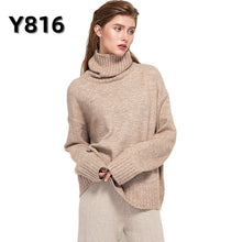 Load image into Gallery viewer, Aachoae Autumn Winter Women Knitted Turtleneck Cashmere Sweater