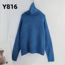 Load image into Gallery viewer, Aachoae Women Knitted Turtleneck Cashmere Sweater