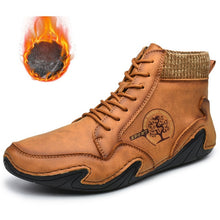 Load image into Gallery viewer, Men Winter Boots Leather Outdoor Light Ankle Antislip
