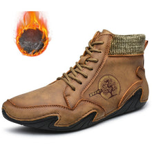 Load image into Gallery viewer, Men Winter Boots Leather Outdoor Light Ankle Antislip