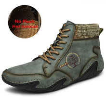 Load image into Gallery viewer, Men Winter Boots Leather Outdoor Light Ankle Antislip