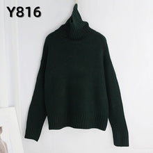 Load image into Gallery viewer, Aachoae Women Knitted Turtleneck Cashmere Sweater