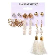 Load image into Gallery viewer, FNIO Women's Earrings Set Pearl Earrings For Women