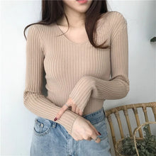 Load image into Gallery viewer, BEFORW Women Sweaters Tops Thick Slim Pullover