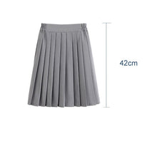 Load image into Gallery viewer, Elastic Waist Japanese Student Girls School Uniform Solid Color Suit Pleated Skirt