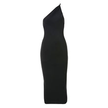 Load image into Gallery viewer, BEAUKEY Autumn Sexy Women White Bandage Dress Bodycon Hot Pink One Shoulder Backless Elastic Elegant Party Celebrity Vestido XL