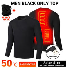 Load image into Gallery viewer, Winter Heated Underwear USB Battery Powered Fleece Thermal Heating