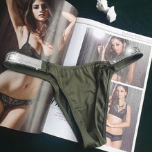 Load image into Gallery viewer, European Sexy Thong Pants Women's Diamond Thong Low Waist Sexy Panties Women's Traceless Briefs Ladies G-String Female Underwear