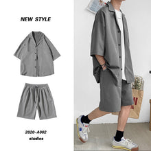 Load image into Gallery viewer, Korean Style Men's Shorts with Short Sleeves Suit