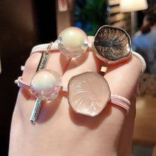 Load image into Gallery viewer, Women Hair Ropes Big Crystal Pearl Band for Fashion