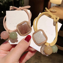 Load image into Gallery viewer, Women Hair Ropes Big Crystal Pearl Band for Fashion