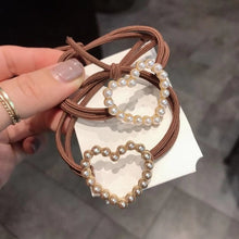 Load image into Gallery viewer, Women Hair Ropes Big Crystal Pearl Band for Fashion