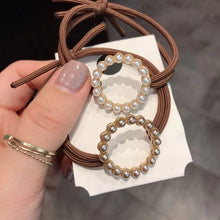 Load image into Gallery viewer, Women Hair Ropes Big Crystal Pearl Band for Fashion