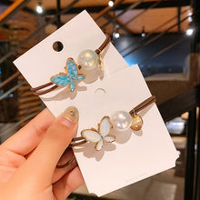 Load image into Gallery viewer, Women Hair Ropes Big Crystal Pearl Band for Fashion