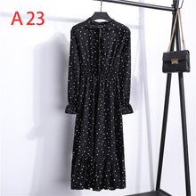 Load image into Gallery viewer, Women Casual Dress Korean Style Floral Printed Chiffon