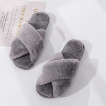 Load image into Gallery viewer, Winter Women House Slippers Faux Fur