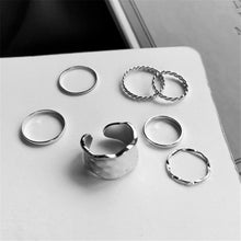 Load image into Gallery viewer, Hip-hop/Rock Metal Geometry Circular Punk Rings Set