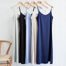 Load image into Gallery viewer, Fashion High Quality Women's Dress Summer Spaghetti Satin Long Woman Dress Very Soft Smooth Plus Size S-4XL M30262