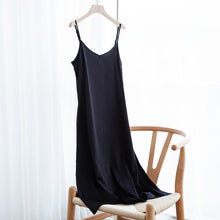 Load image into Gallery viewer, Fashion High Quality Women's Dress Summer Spaghetti Satin Long Woman Dress Very Soft Smooth Plus Size S-4XL M30262