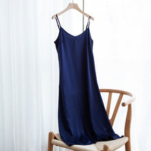 Load image into Gallery viewer, Fashion High Quality Women's Dress Summer Spaghetti Satin Long Woman Dress Very Soft Smooth Plus Size S-4XL M30262