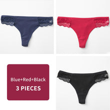 Load image into Gallery viewer, Women's Cotton G-String Thong Panties String Underwear Women Briefs Sexy Lingerie Pants Intimate Ladies Letter pink